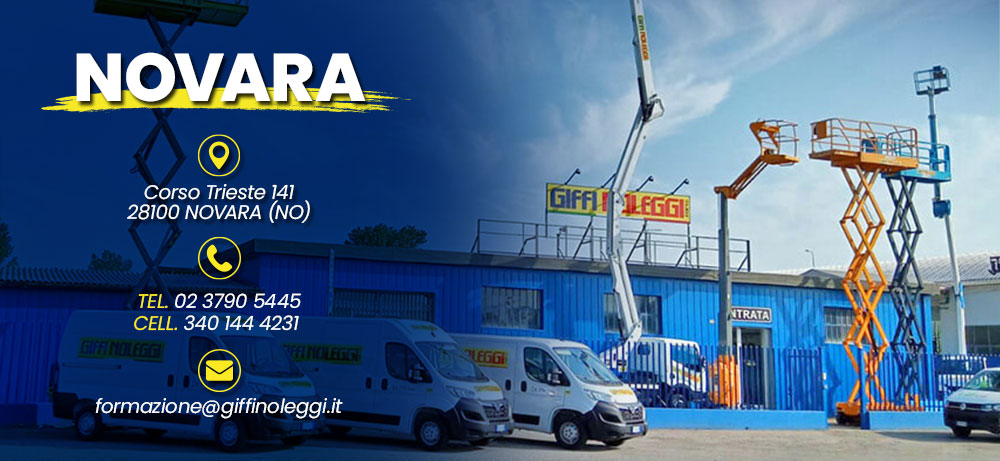 corso piattaforma aerea Novara