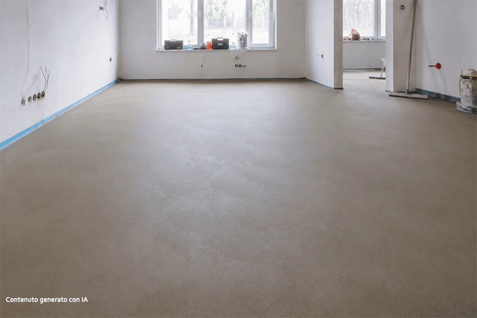 Fondo di posa pulito e livellato pronto per ricevere il nuovo rivestimento