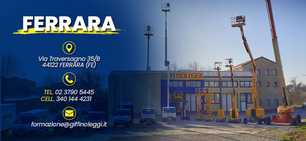 corso per piattaforme aeree a ferrara