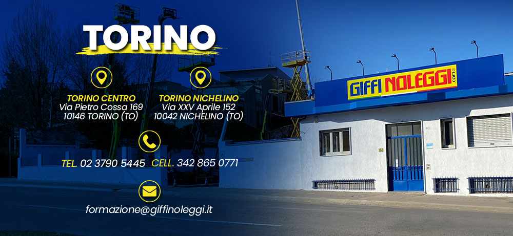 corso piattaforme aeree torino