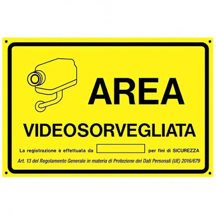 Cartello Area Videosorvegliata