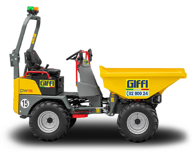 noleggio Dumper gommato 15 quintali