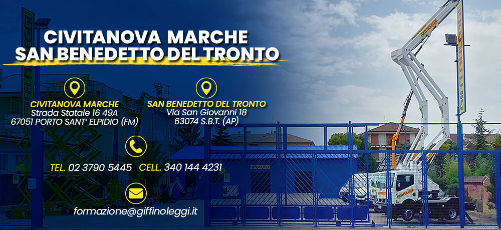corso piattaforma aerea Civitanova Marche