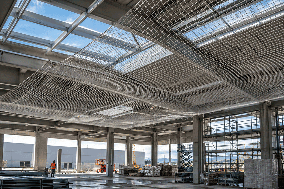 Installazione rete anticaduta