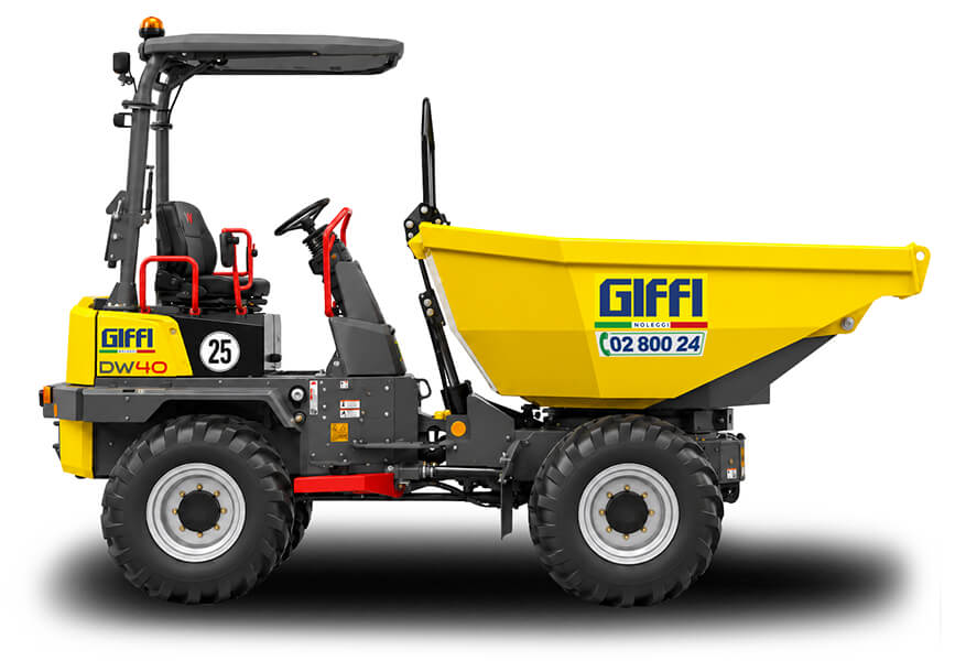 noleggio Dumper gommato 40 quintali