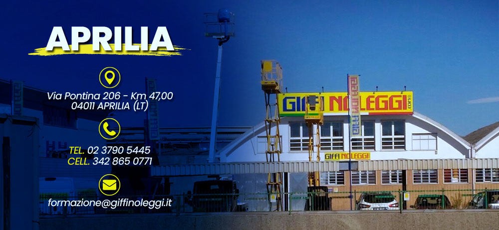 corso piattaforme aeree aprilia