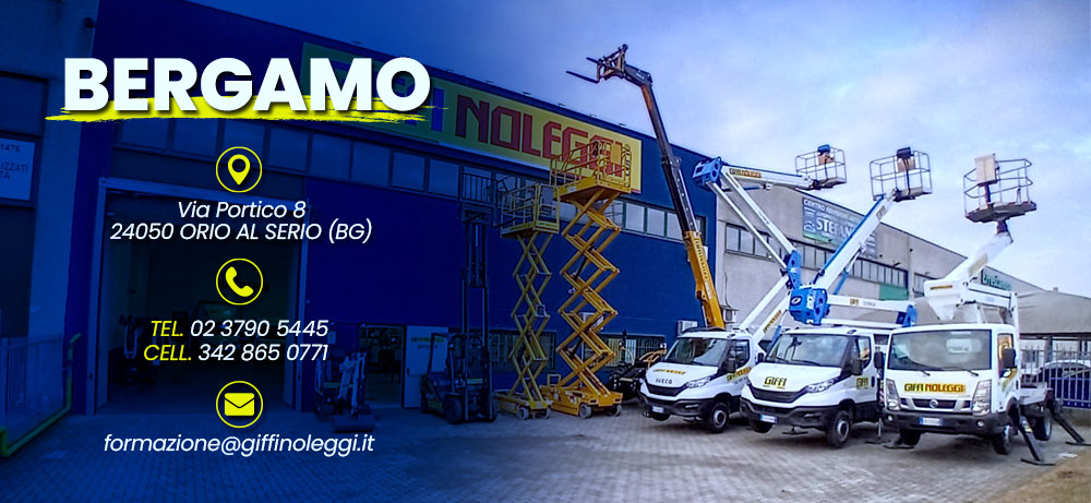 patentino piattaforme aeree bergamo