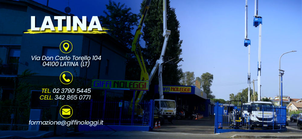 corso piattaforma aerea Latina