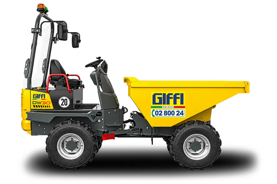 noleggio Dumper gommato 30 quintali