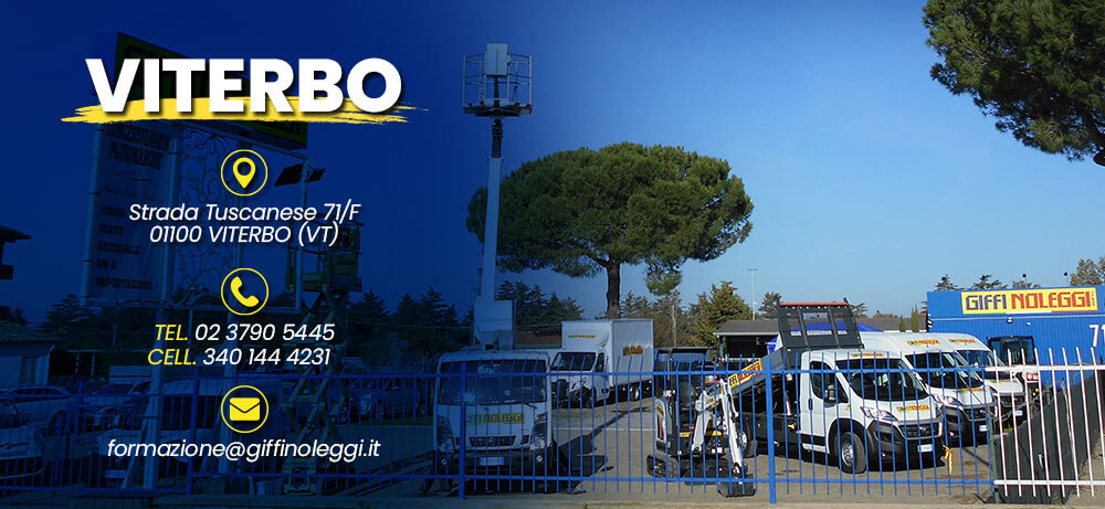 corso piattaforma aerea Viterbo