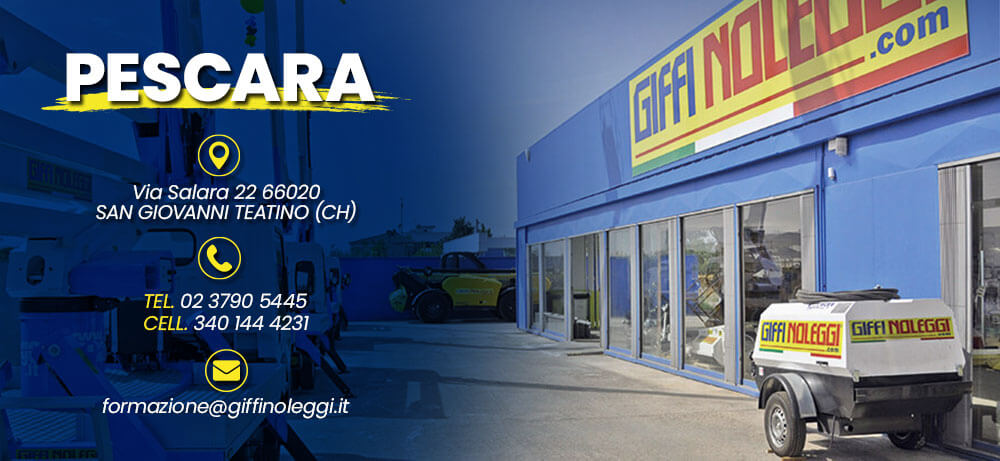 corso piattaforma aerea Pescara