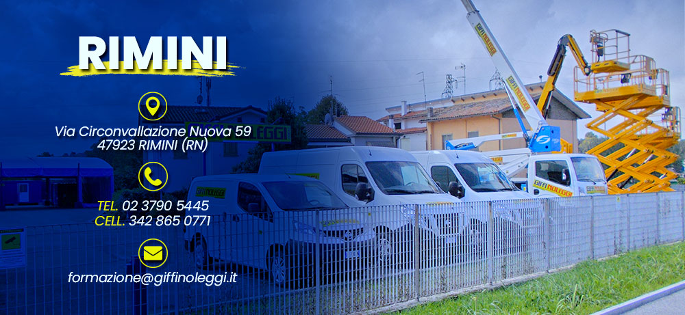 corso per piattaforme aeree a Rimini