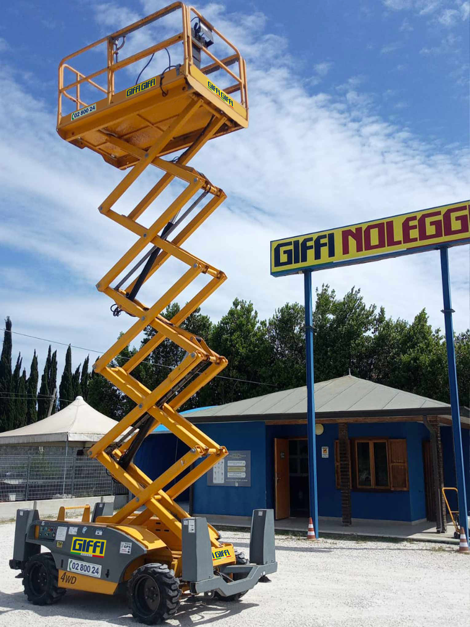 noleggio pantografo diesel 12 m