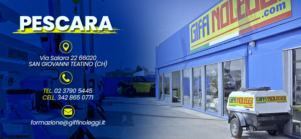 corso piattaforma aerea Pescara