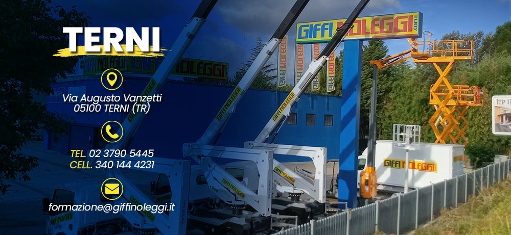corso piattaforma aerea Terni