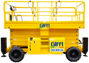 Elevador de tijera diesel 18m