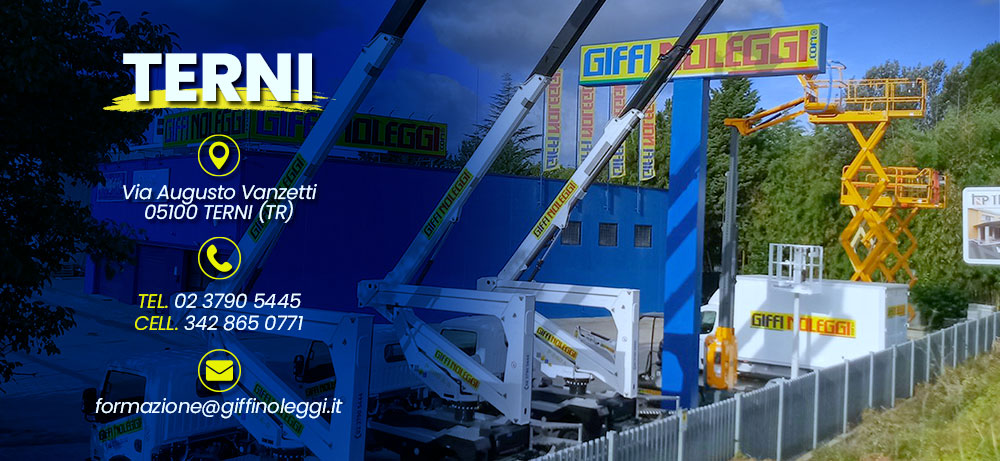 corso piattaforma aerea Terni