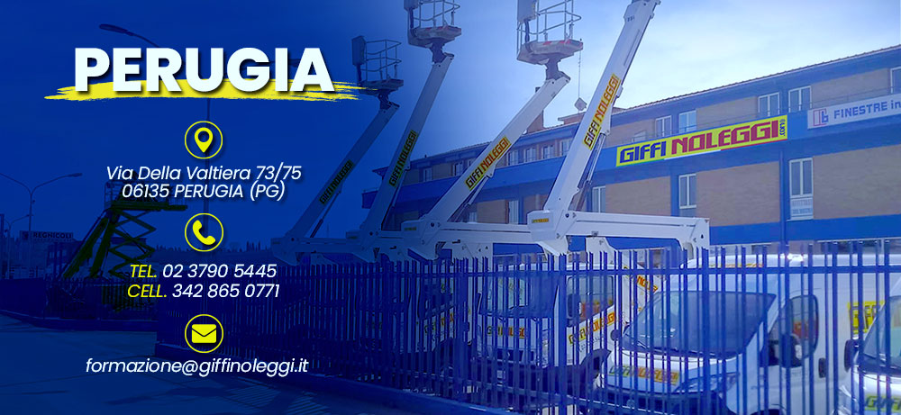 corso piattaforma aerea Perugia