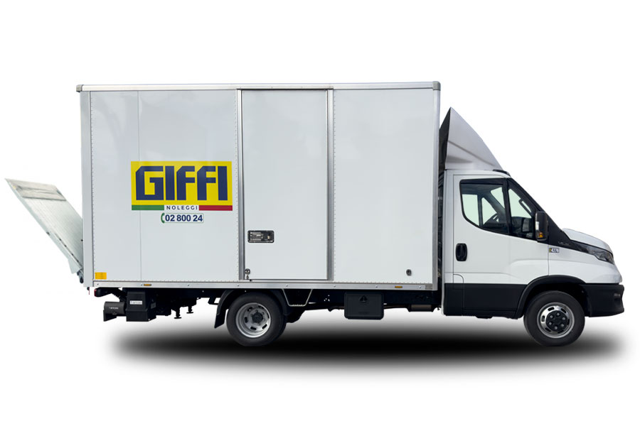Noleggio furgone cubo centinato con sponda idraulica